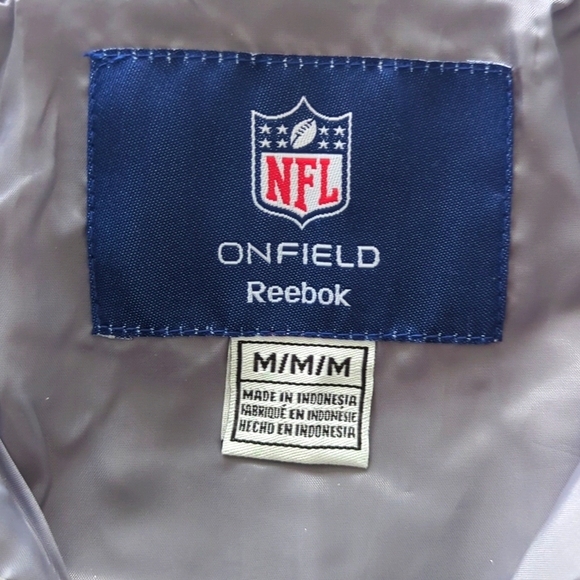 Reebok Buffalo Bills Grey Zip Pullover US Medium - Picture 3 of 12